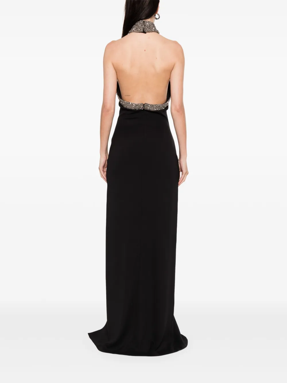 TOM FORD Maxi-jurk met halternek Zwart