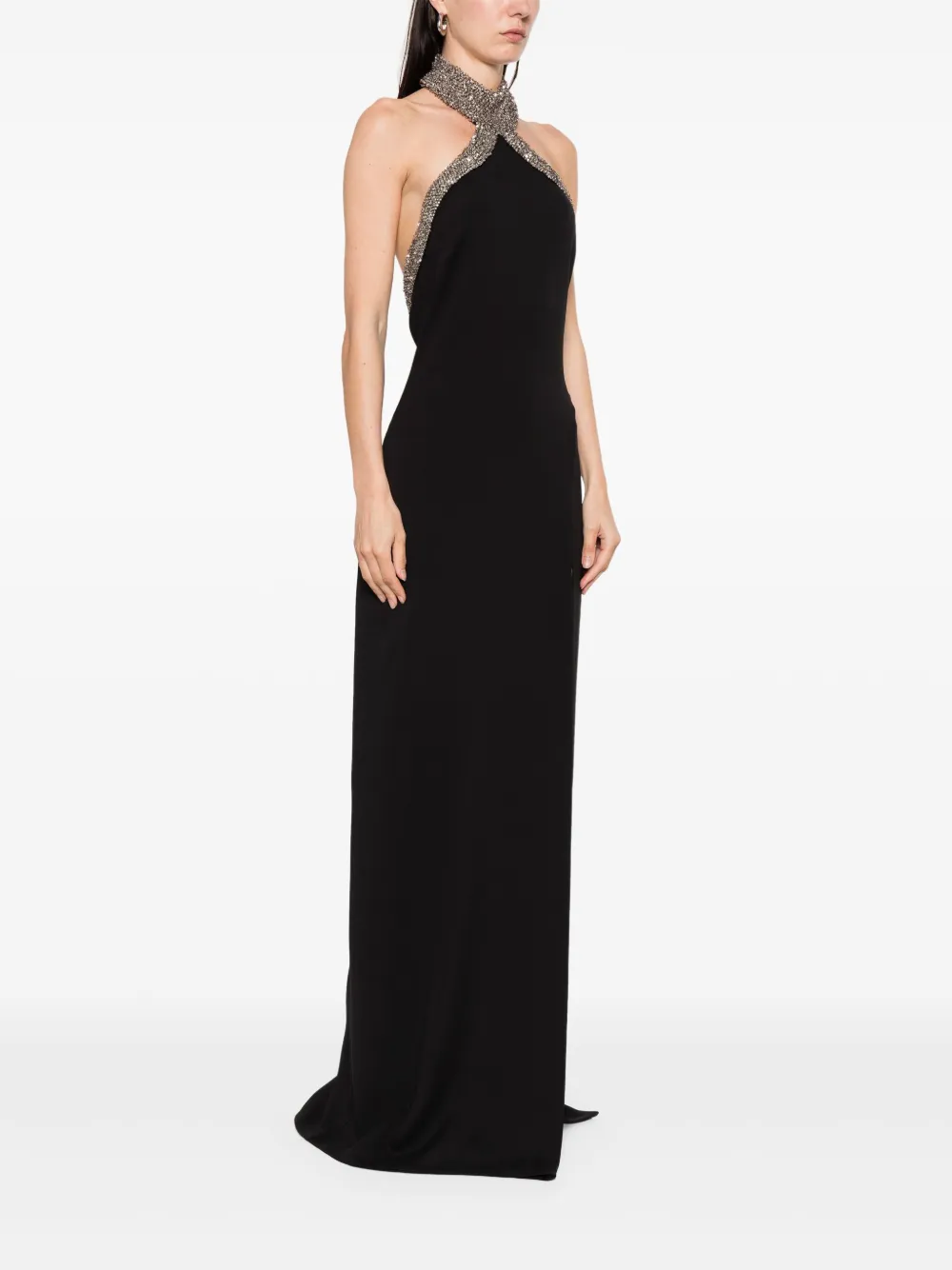 TOM FORD Maxi-jurk met halternek Zwart
