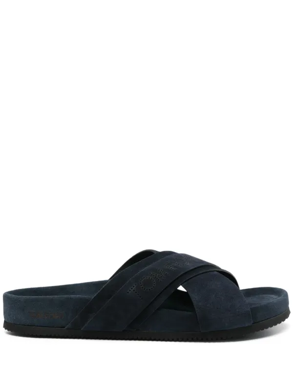 【Tom ford】 PRESTON LOGO-PERFORATED SLIDES 29708325_58925794_600.jpg