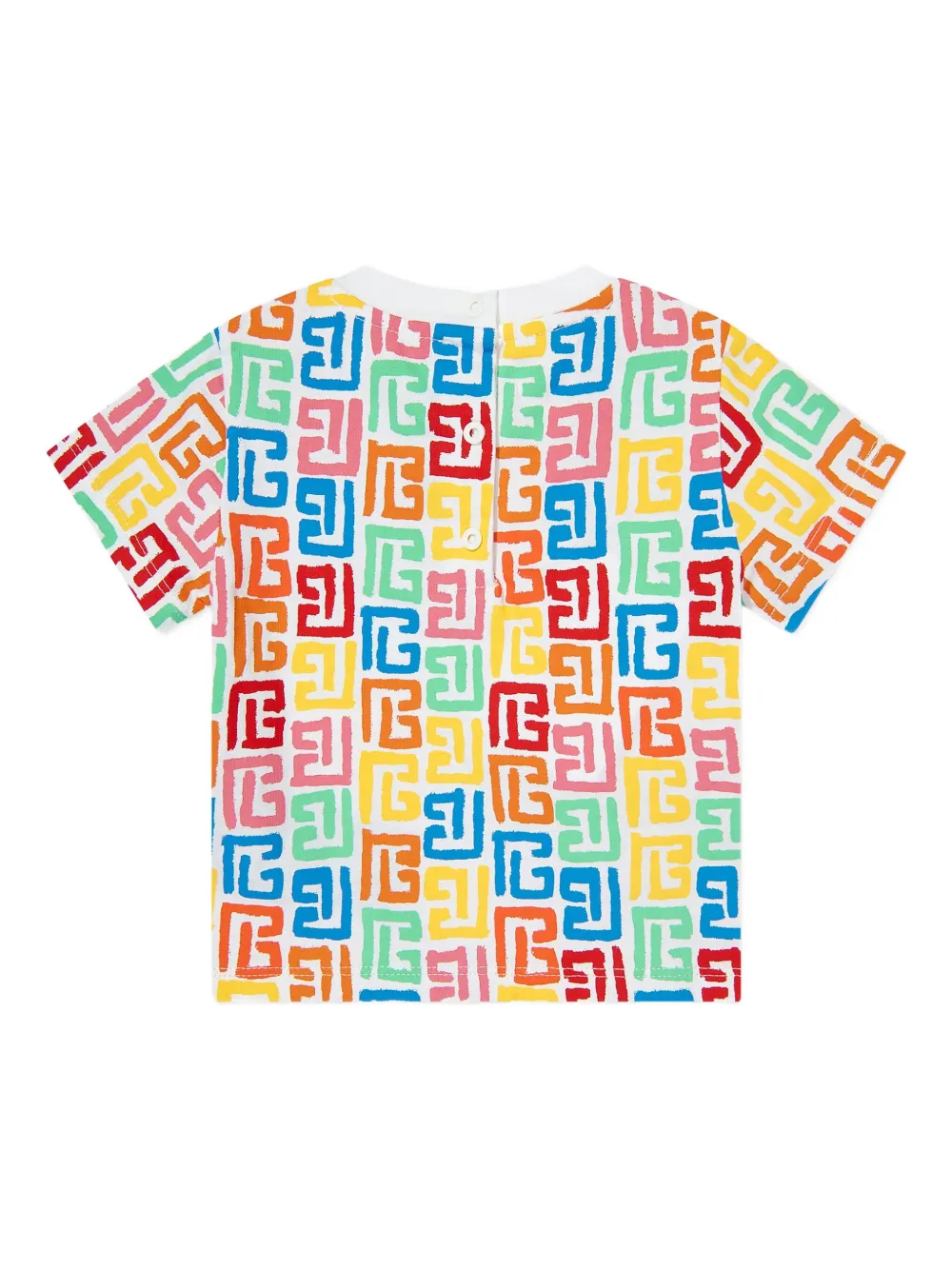 Balmain Kids T-shirt met jacquard-patroon Wit