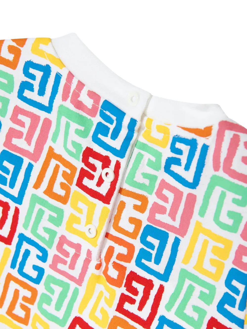 Balmain Kids T-shirt met jacquard-patroon Wit