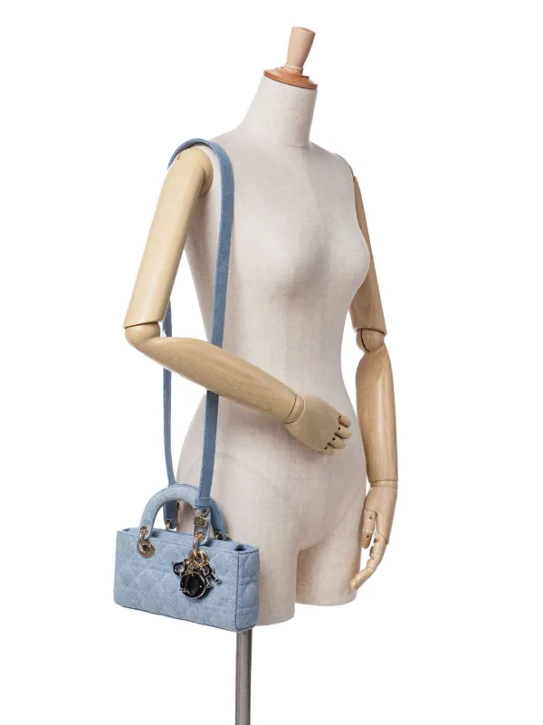 ◆希少◆VINTAGE◆【DIOR】2023*Lady D-Joy*デニム*バッグ Christian Dior Pre-Owned 2023 Small Denim Macrocannage Lady