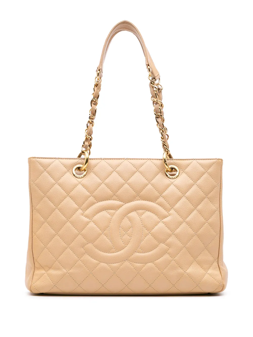 CHANEL Pre-Owned 2012 キャビア グランド ショッピング トートバッグ - ブラウン CHANEL Pre-Owned 2012 キャビア グランド ショッピング トートバッグ - ブラウン