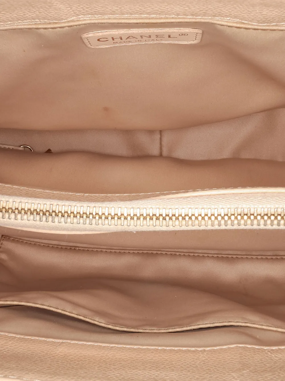 Pre-owned Chanel 2012 Caviar Grand Shopping Tote Bag In Brown