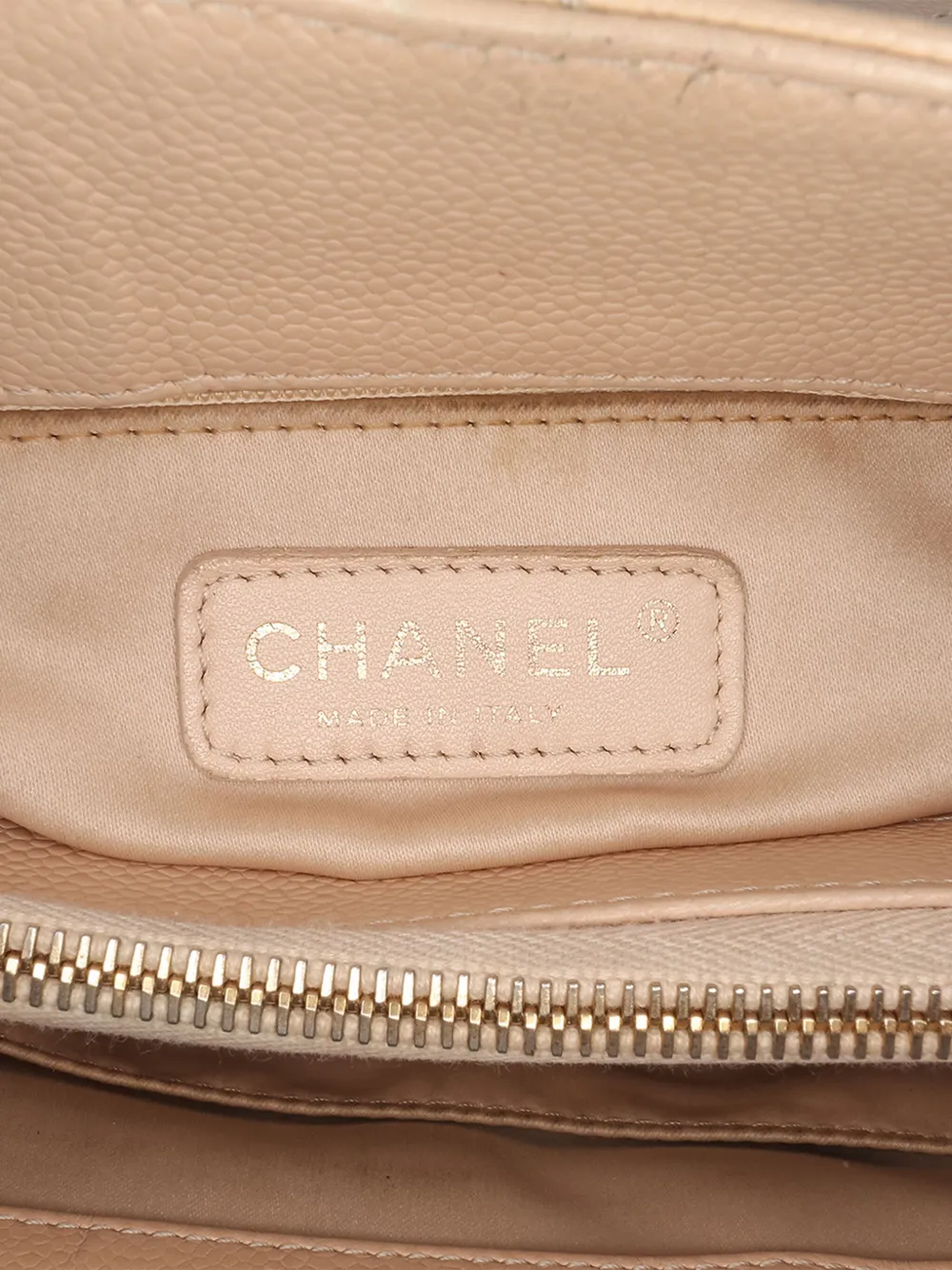 Pre-owned Chanel 2012 Caviar Grand Shopping Tote Bag In Brown