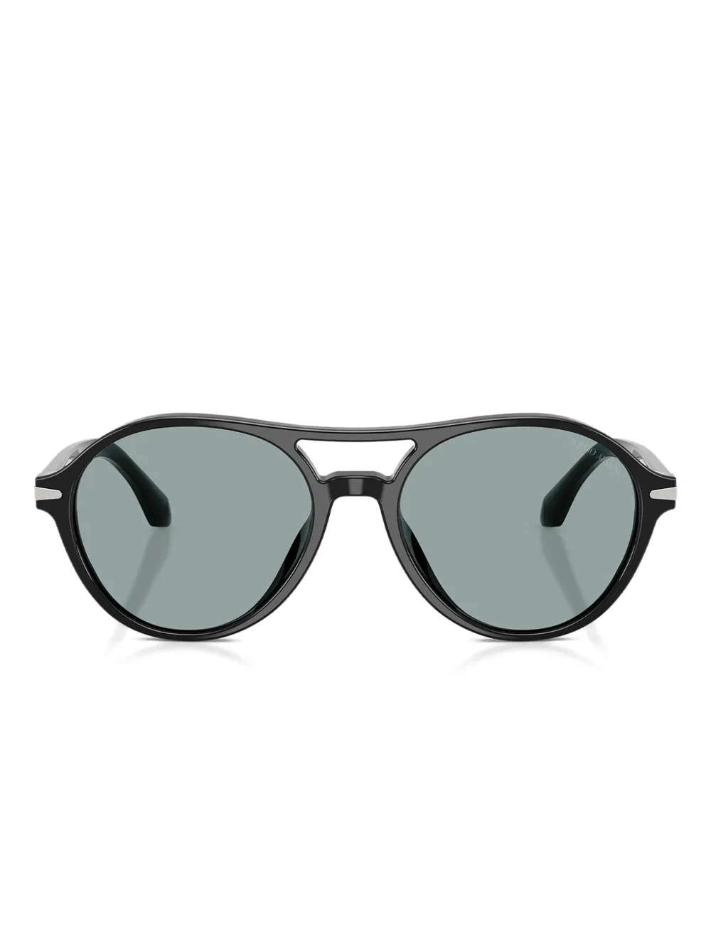 Giorgio Armani Zonnebril met rond montuur Zwart