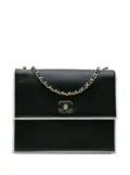 CHANEL Pre-Owned 2017-2018 CC Bicolor Calfskin Square Frame Flap crossbody bag - White