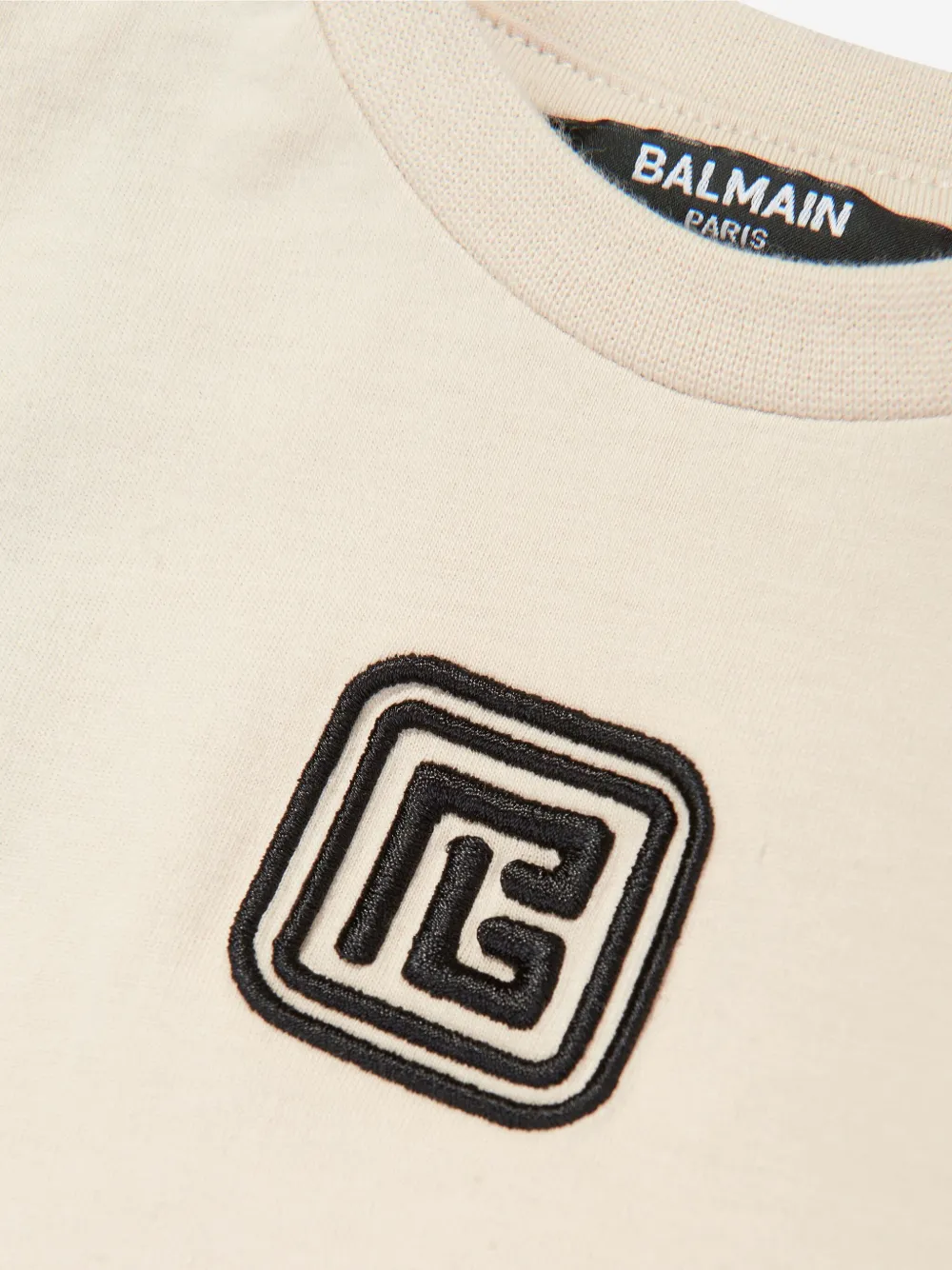Balmain Kids T-shirt met logoprint Beige