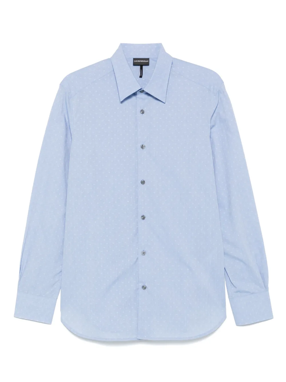 Emporio Armani Overhemd met jacquard logo Blauw
