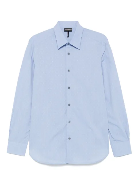 Emporio Armani jacquard-logo cotton shirt 