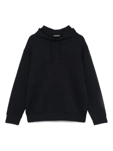 Emporio Armani logo-embroidered hoodie