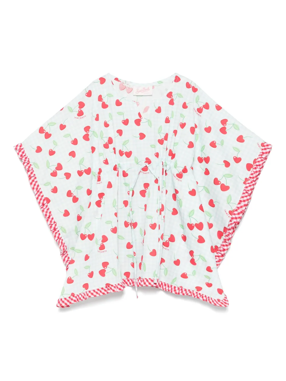 MC2 Saint Barth Kids Kate フリル ワンピース - ブルー MC2 Saint Barth Kids Kate フリル ワンピース - ブルー