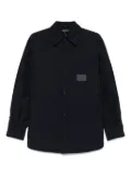Emporio Armani logo-patch shirt jacket - Blue