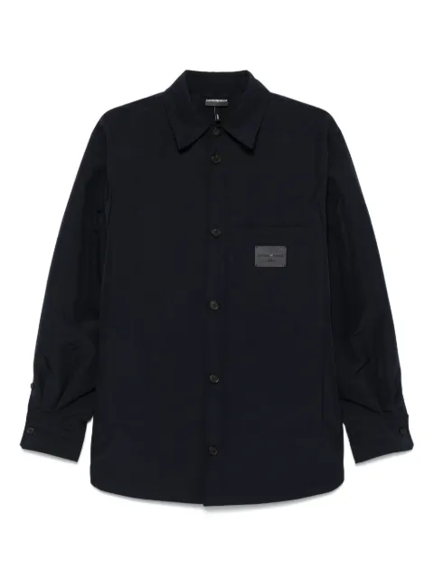 Emporio Armani logo-patch shirt jacket