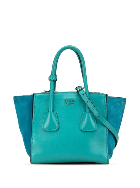 Prada Pre-Owned bolsa satchel Scamosciato Trimmed Glace Calf Twin Pocket 2000-2024