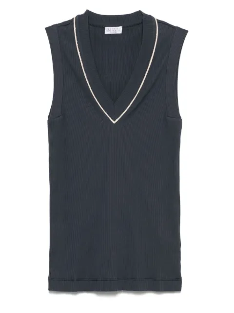 Brunello Cucinelli fine-ribbed tank top