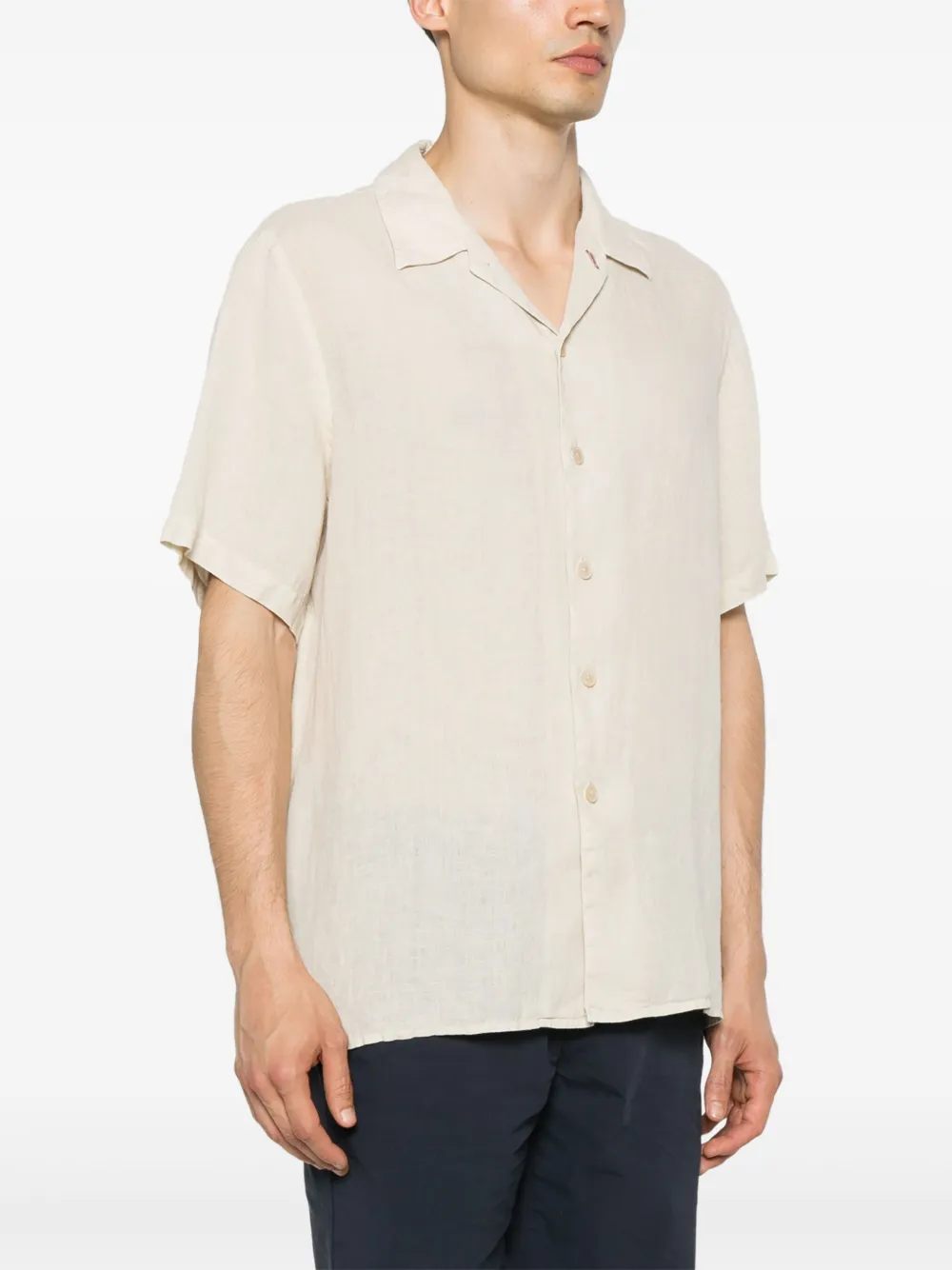 Shop Ps By Paul Smith Linen Shirt In Neutrals