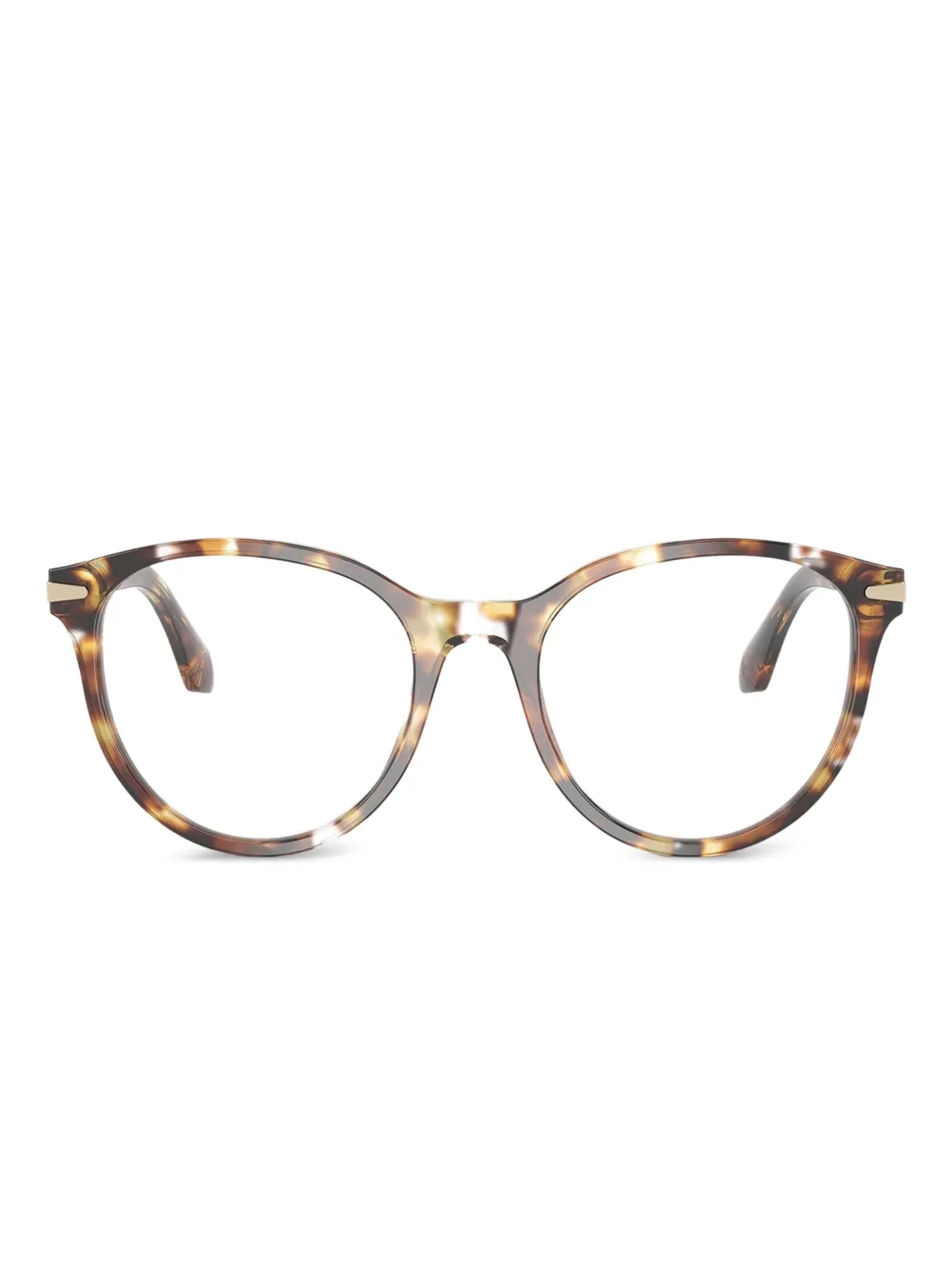 Giorgio Armani tortoiseshell round glasses | Brown | Image 1