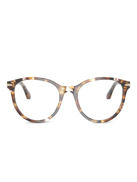 Giorgio Armani tortoiseshell round glasses