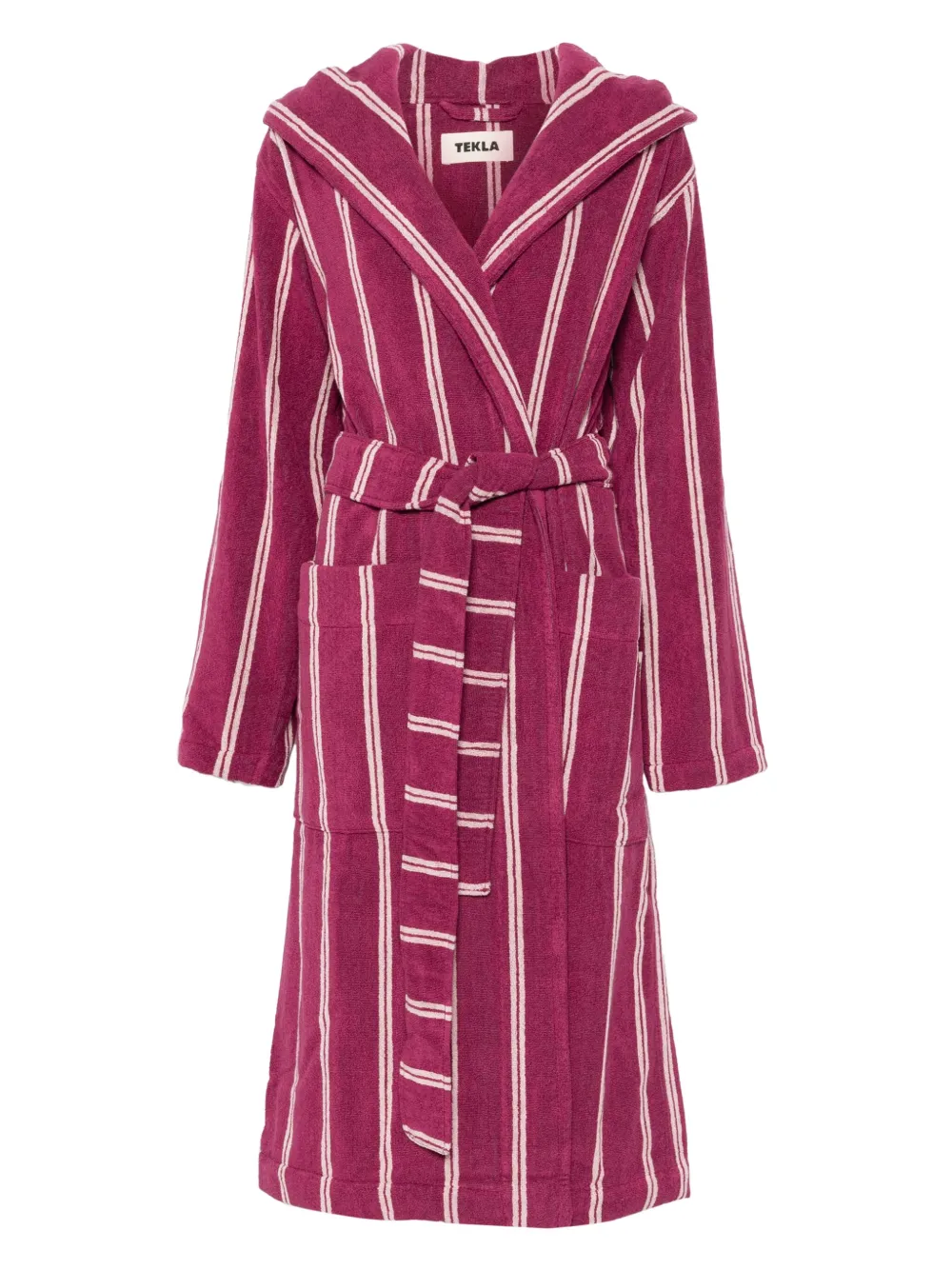 TEKLA robe de chambre rayé | rose | Image 1