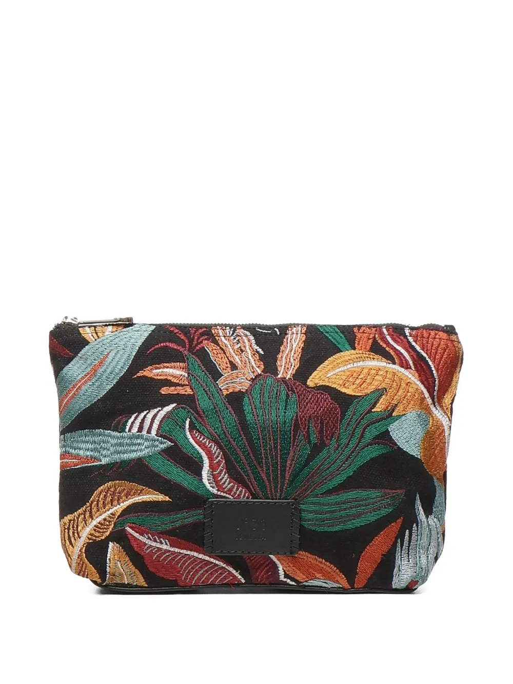 embroidered cotton clutch