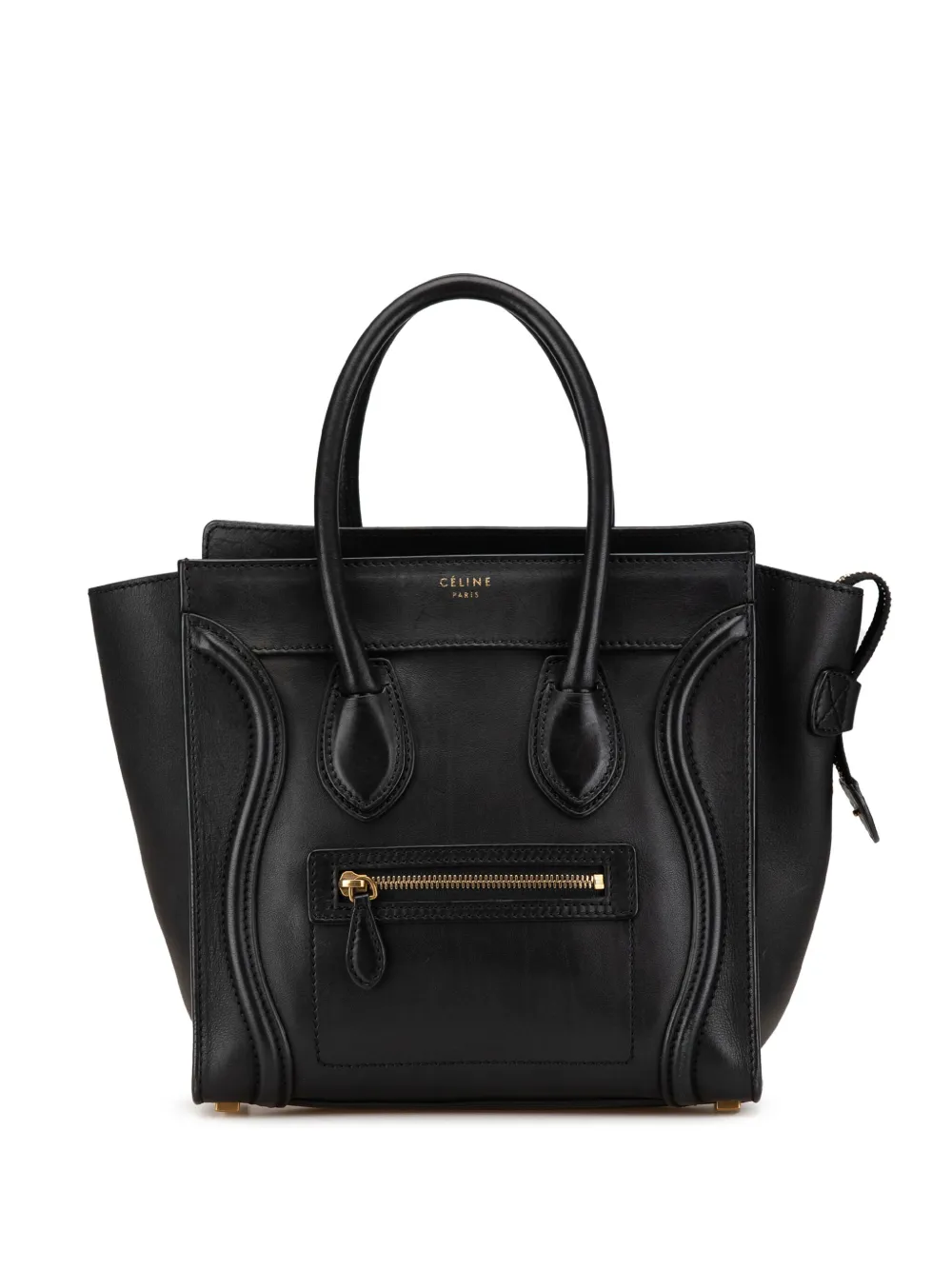 Céline Pre-Owned 2011 マイクロ スムースカーフ ラゲージ ハンドバッグ - ブラック Céline Pre-Owned 2011 マイクロ スムースカーフ ラゲージ ハンドバッグ - ブラック