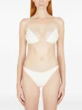 St. Agni triangle fixed-strap bikini - White