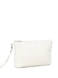 V°73 Eugenia embossed zip-top pouch - White