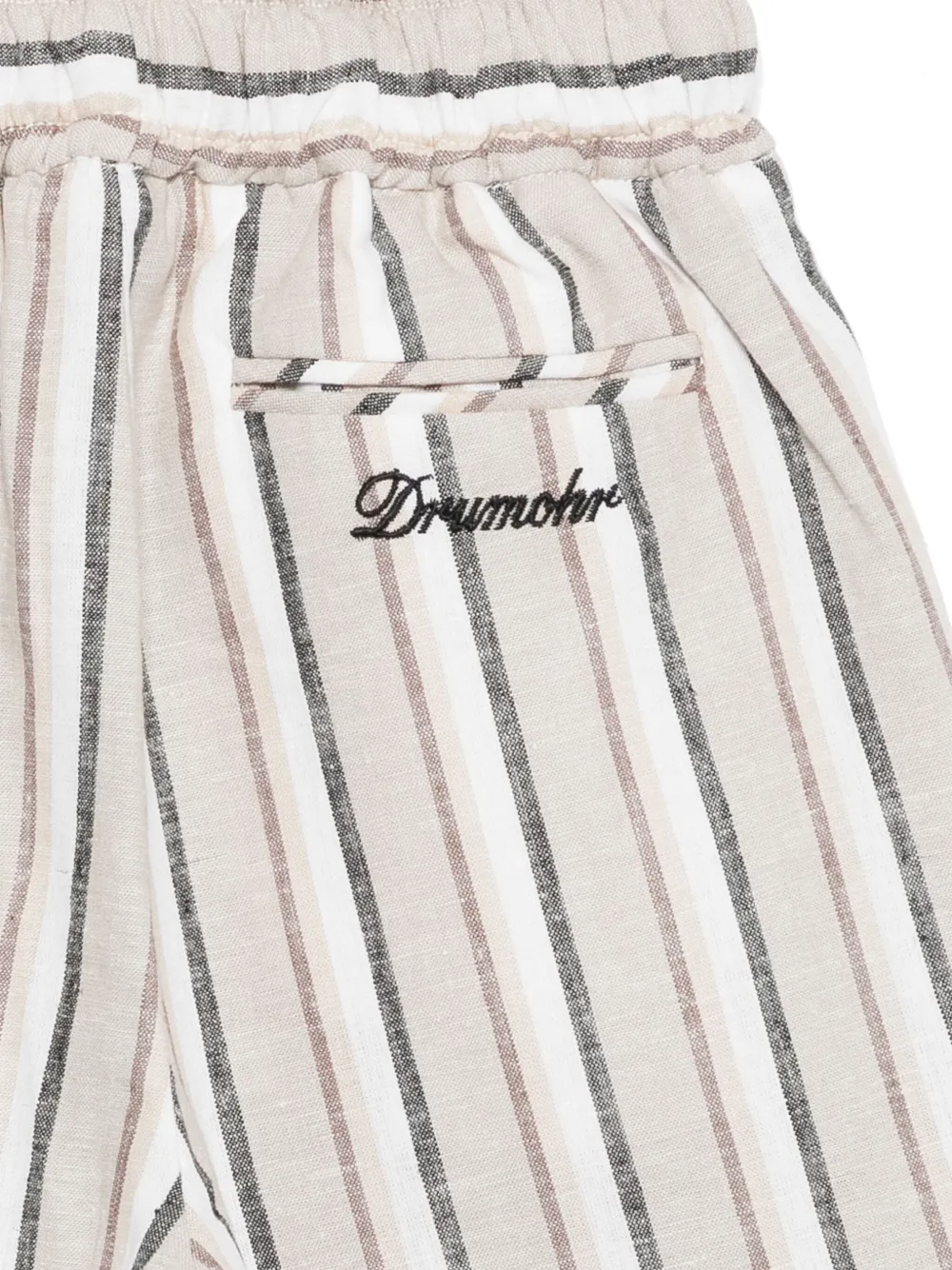 Drumohr Kids Gestreepte shorts Beige