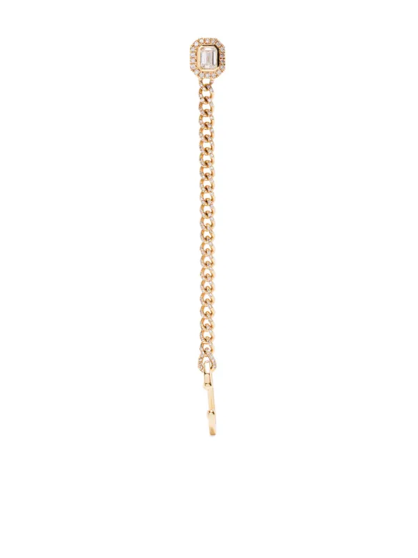 Shay 18K Yellow Gold Halo Link Cuff Earring