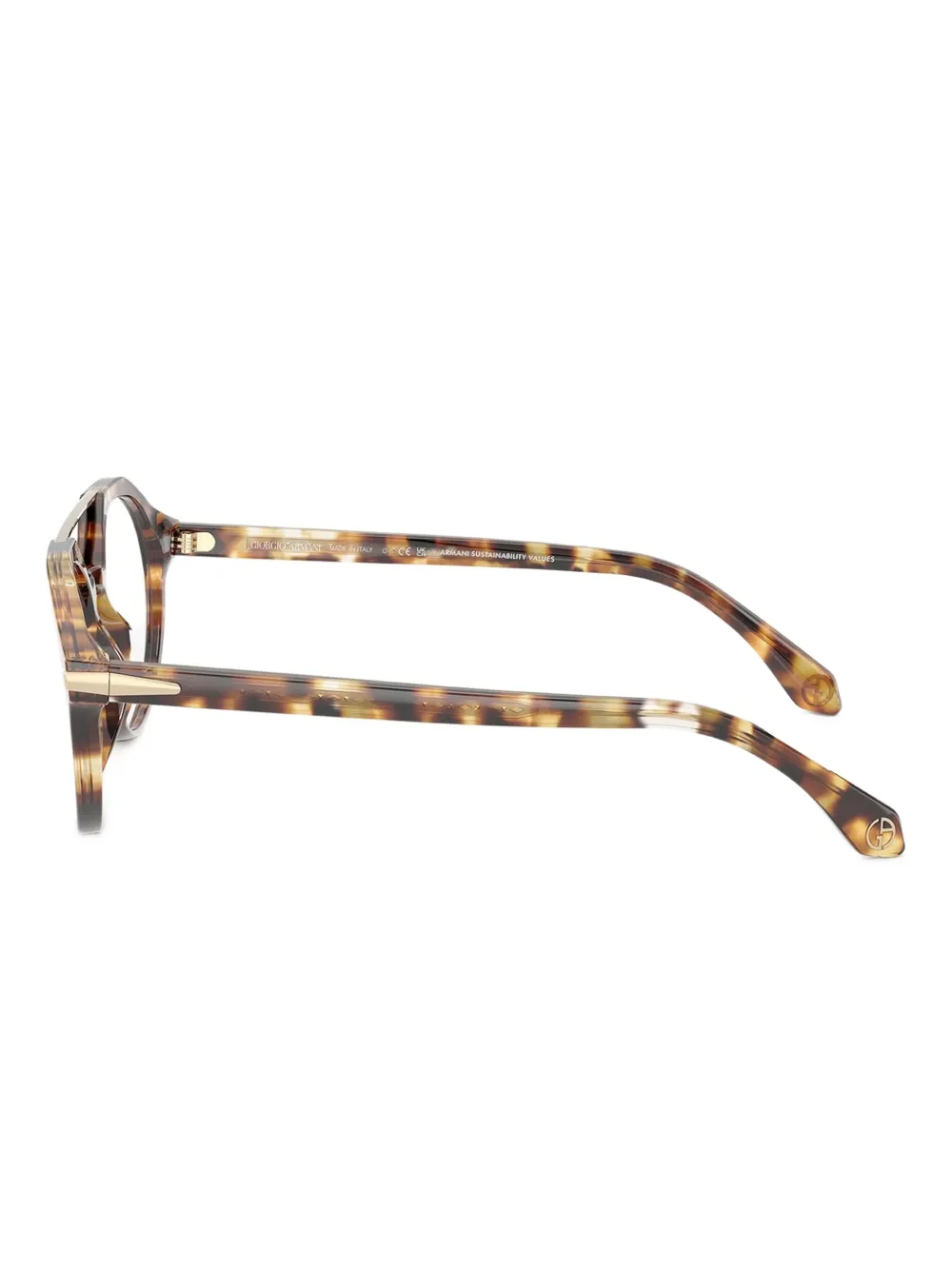 Giorgio Armani Bril met schildpadschild-effect Bruin