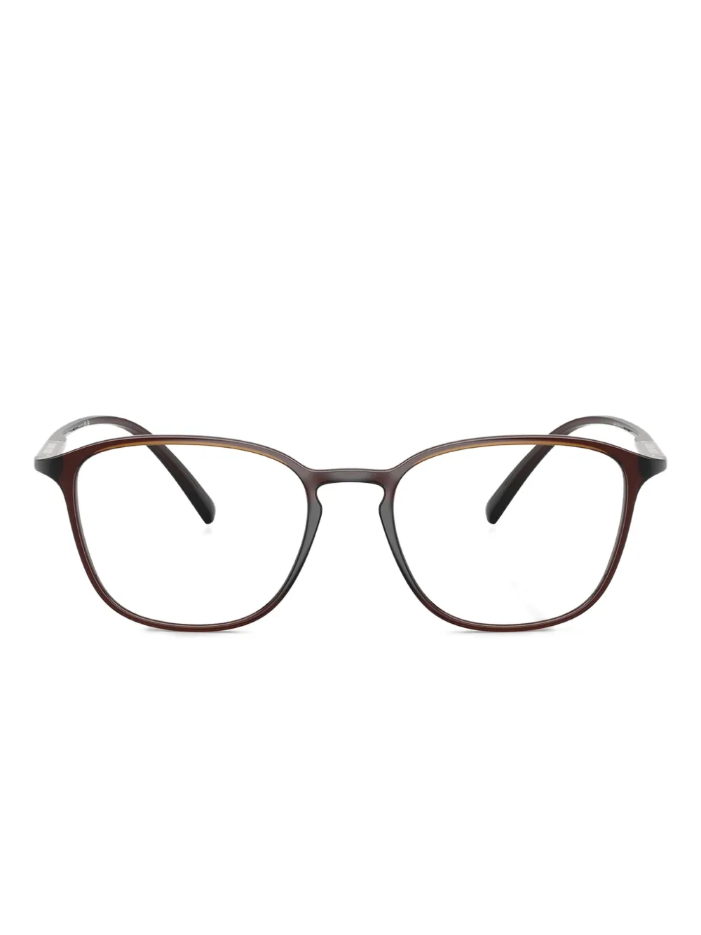 Giorgio Armani Bril met metalen rechthoekig montuur Bruin