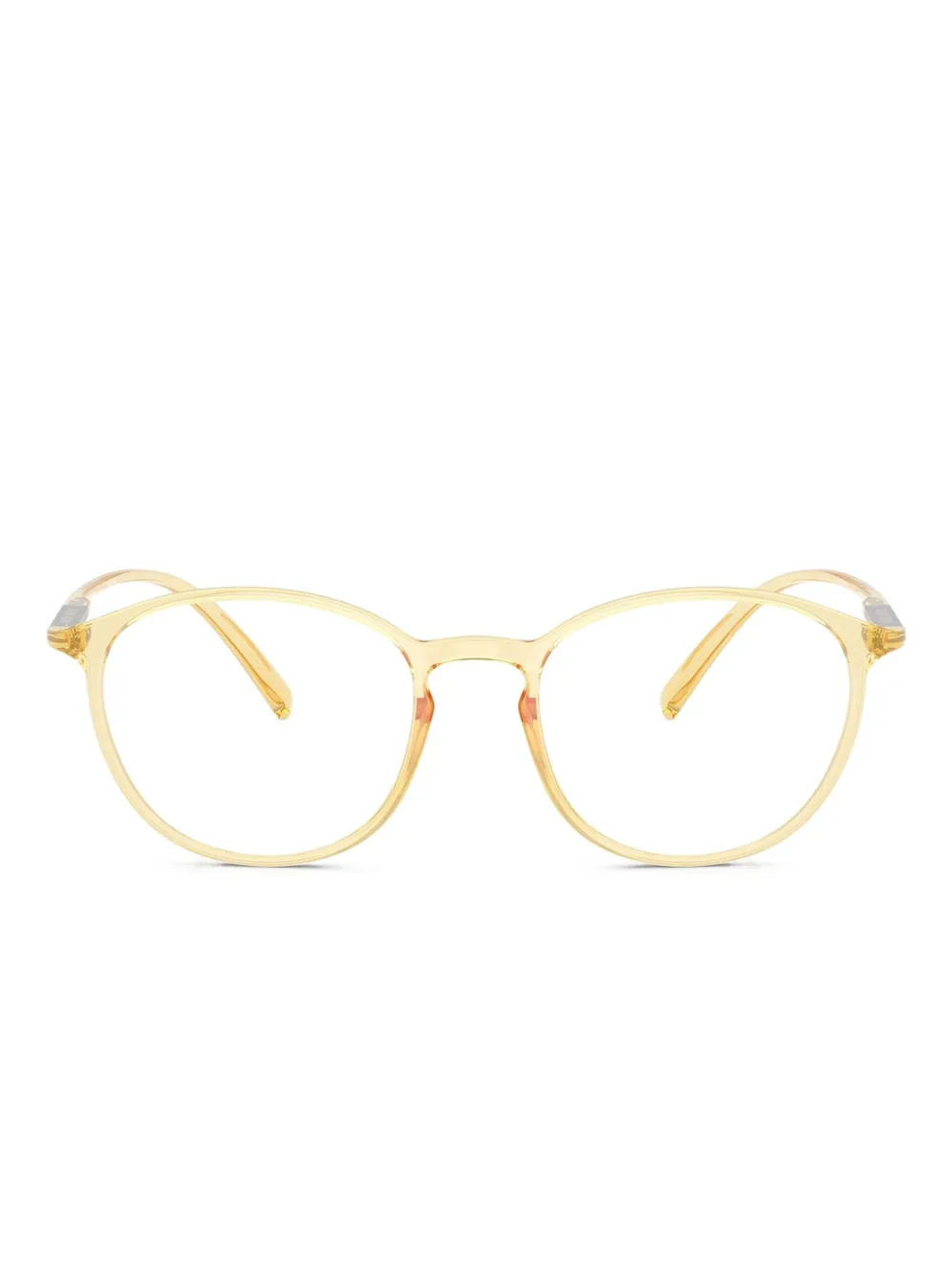 Giorgio Armani round-frames glasses | Yellow | Image 1