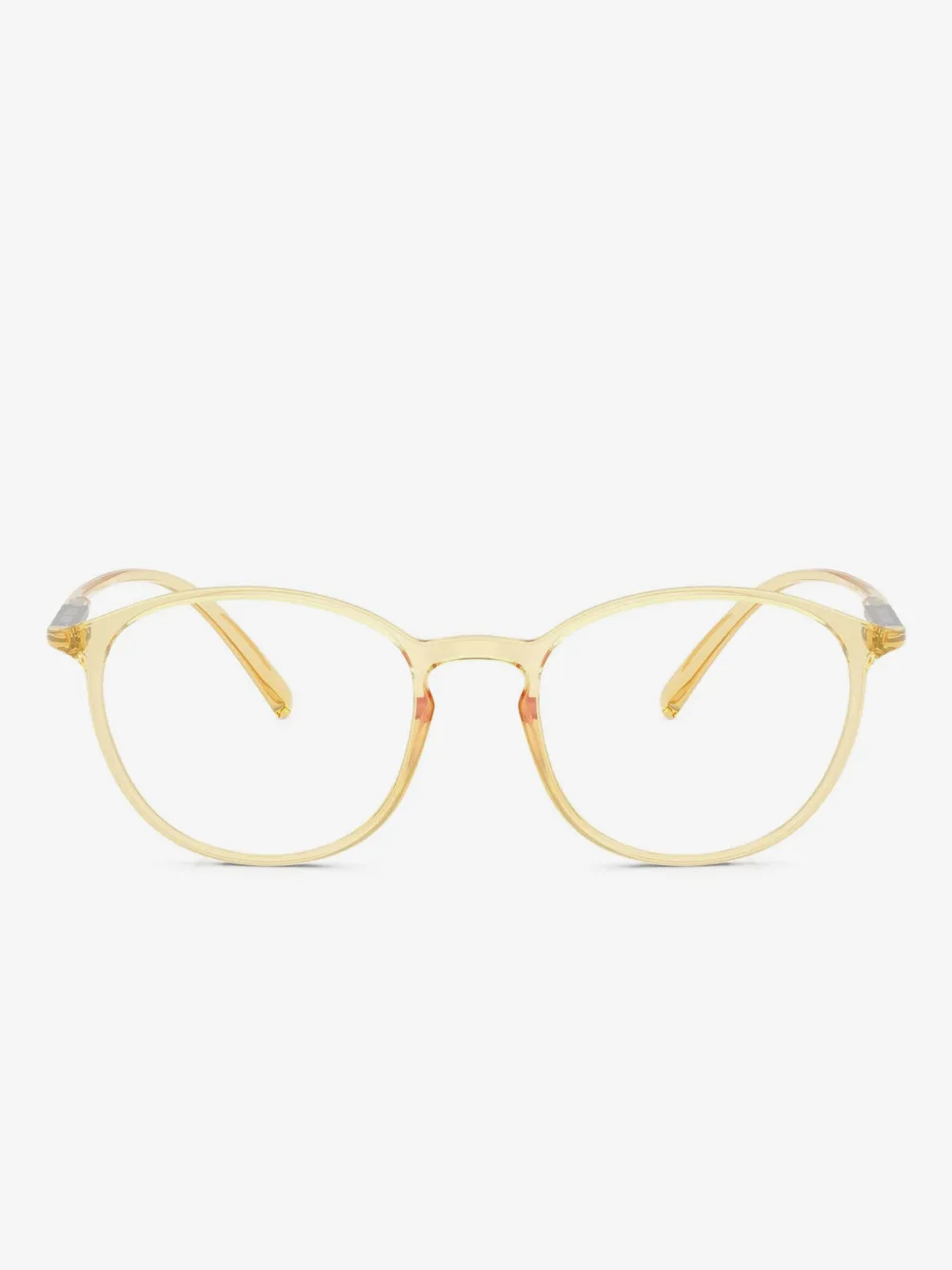 Giorgio Armani round-frames glasses | Yellow | Image 1