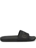 BOSS logo-embossed slides - Black