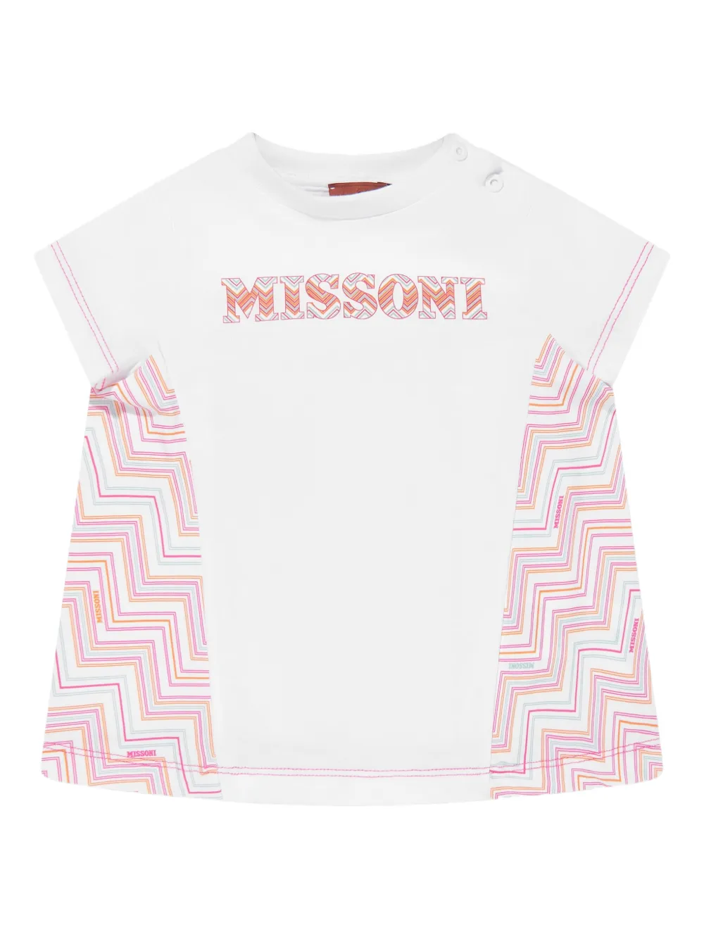 Missoni Kids T-shirt met logoprint Wit