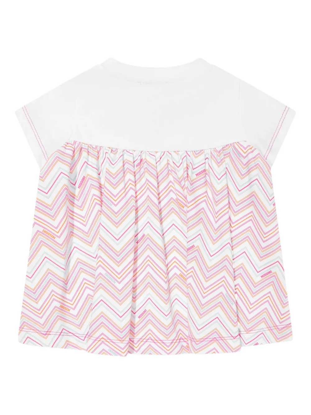Missoni Kids T-shirt met logoprint Wit