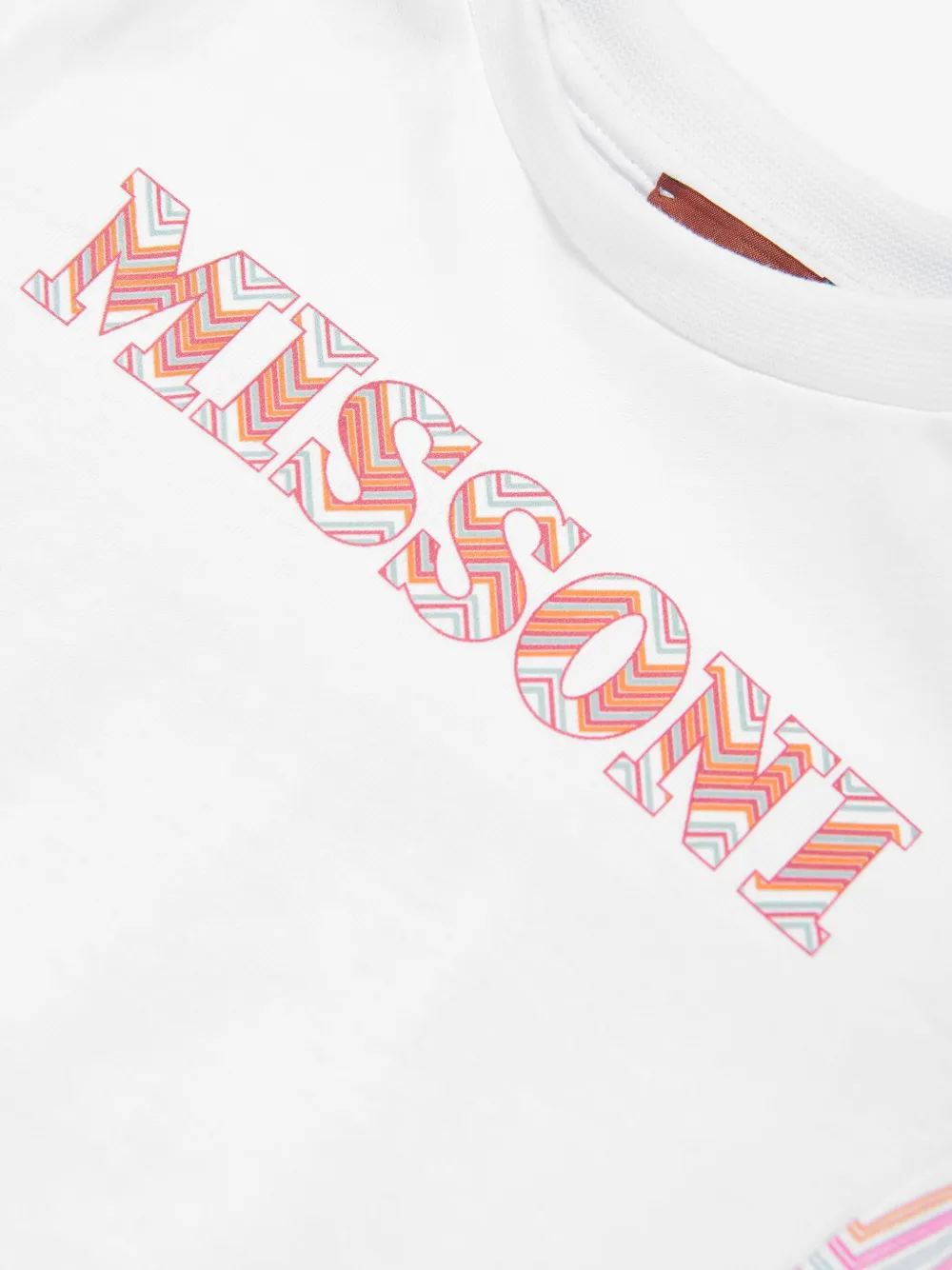 Missoni Kids T-shirt met logoprint Wit