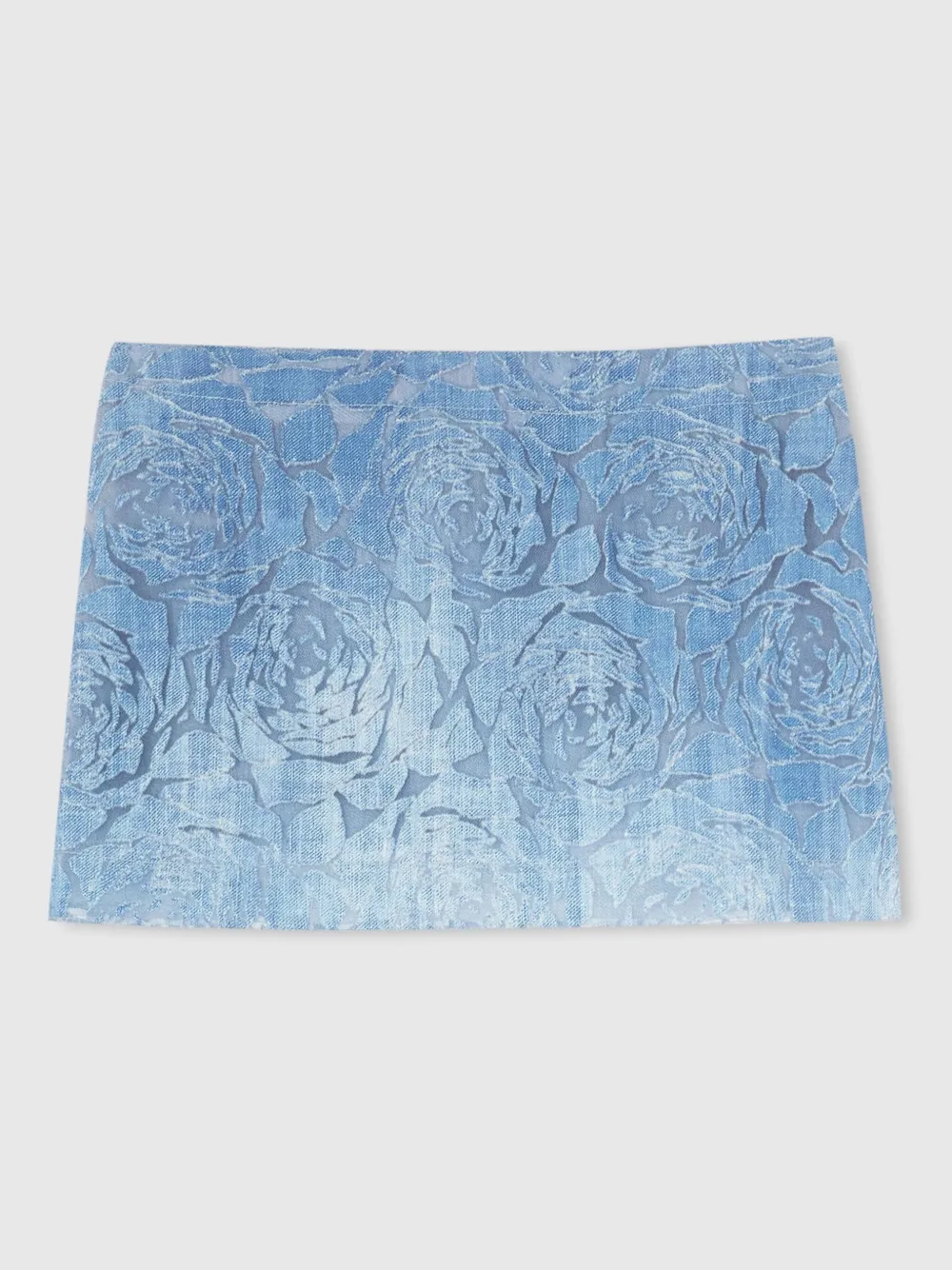 Ermanno Scervino Floral-embossed Miniskirt In Blue