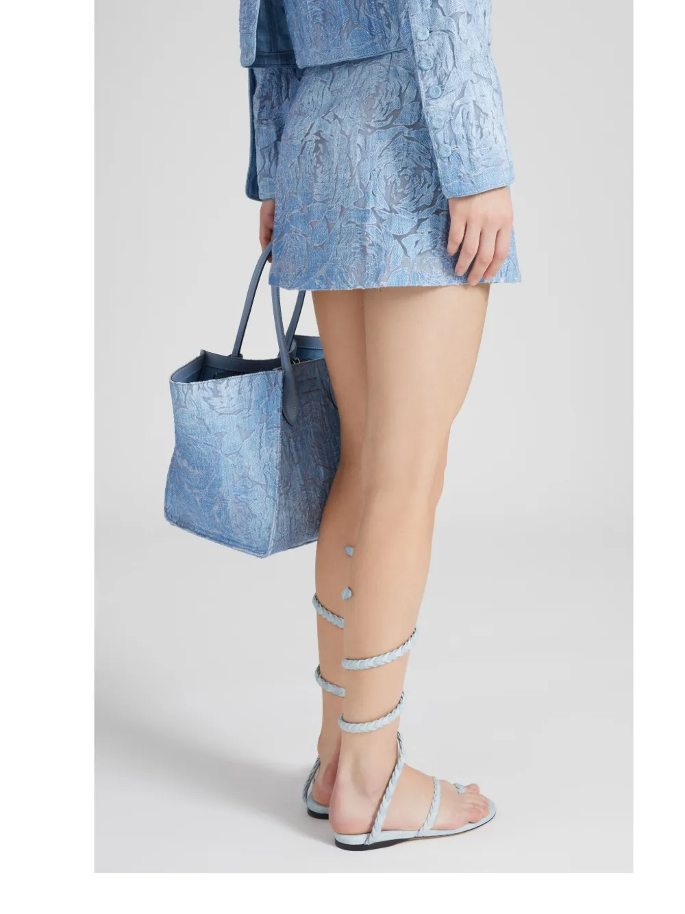 Ermanno Scervino Mini-rok met bloemenprint Blauw
