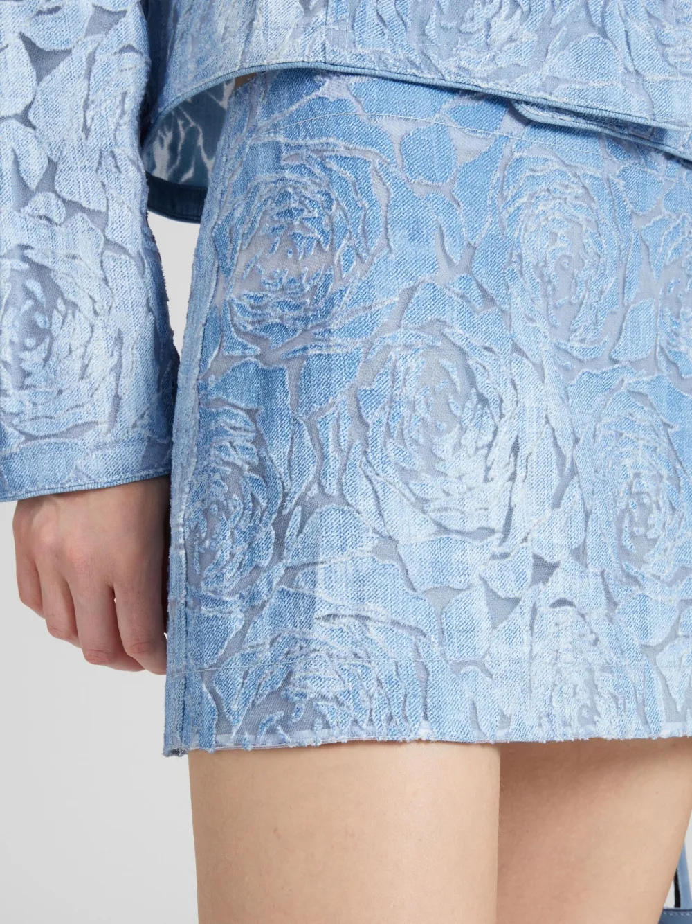 Ermanno Scervino Mini-rok met bloemenprint Blauw