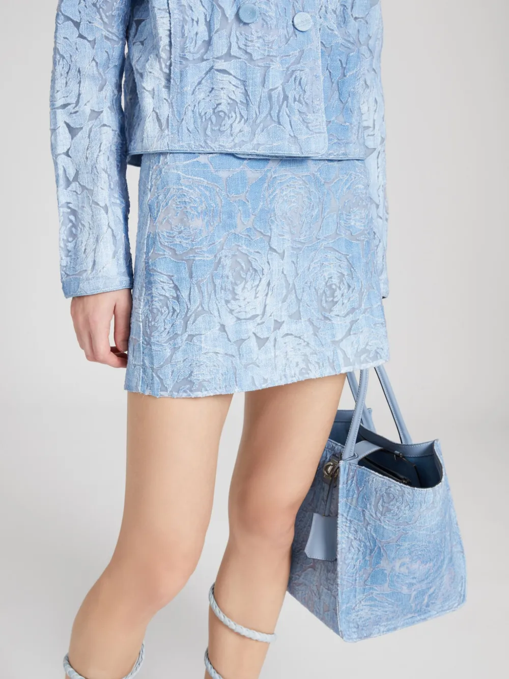 Ermanno Scervino Mini-rok met bloemenprint Blauw