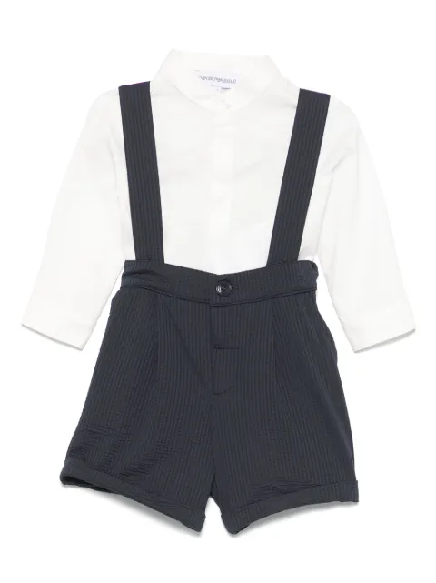 Emporio Armani Kids textured-finish shorts set