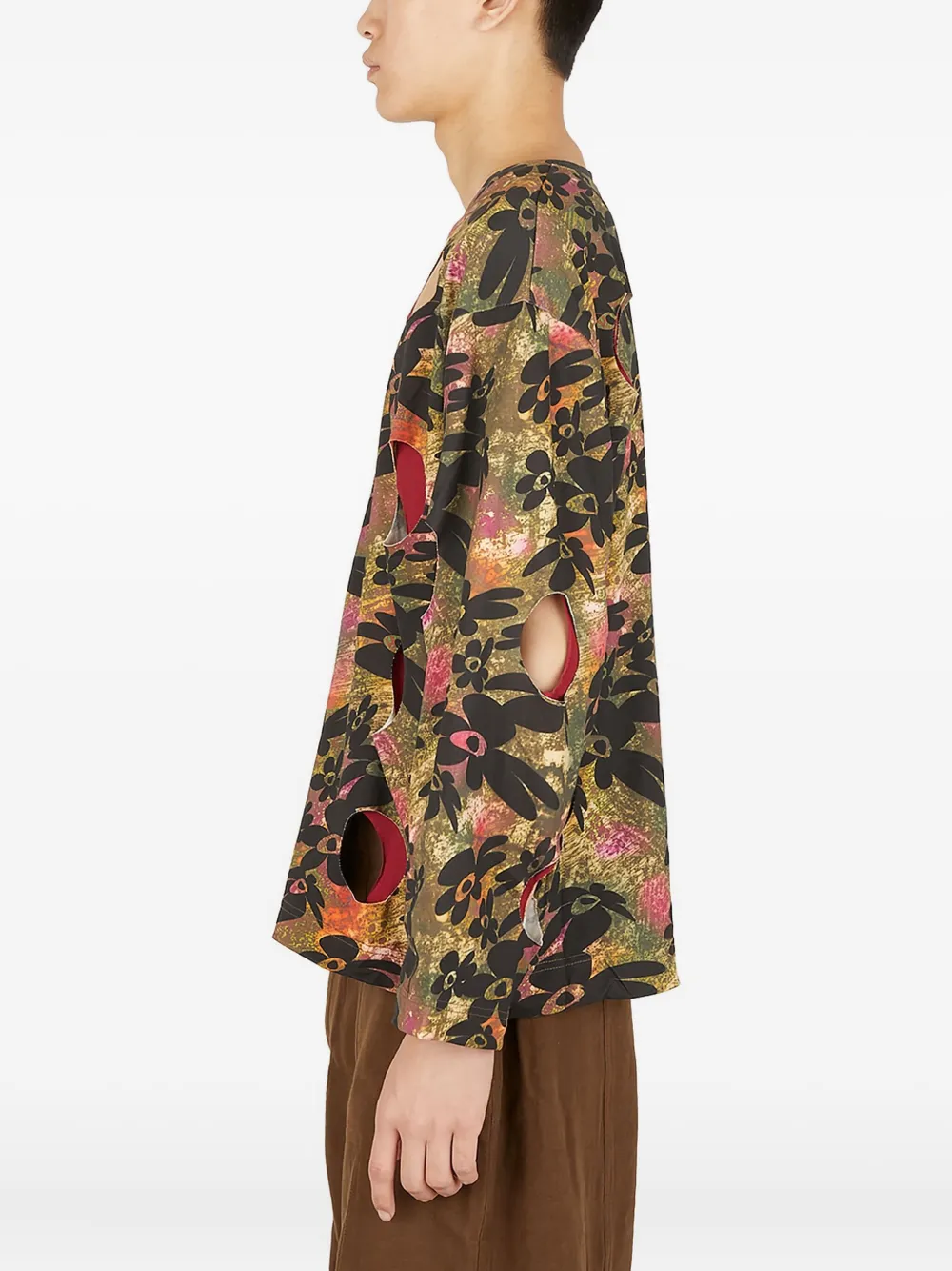 Perks And Mini Cut-out Floral-print T-shirt In Multi