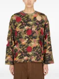 Perks And Mini cut-out floral-print T-shirt - Green