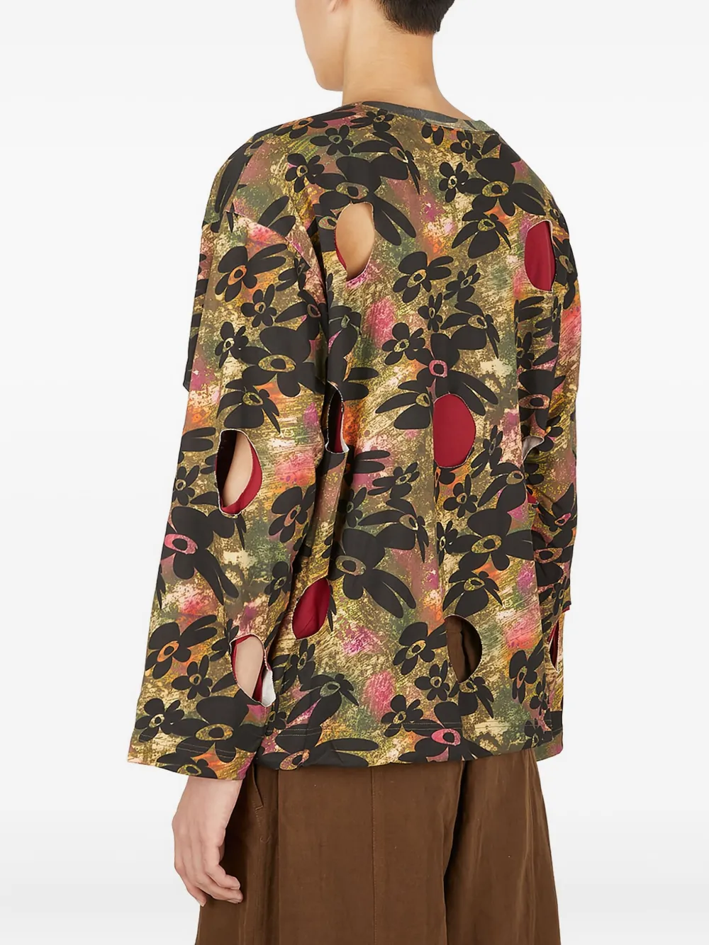 Perks And Mini Cut-out Floral-print T-shirt In Multi