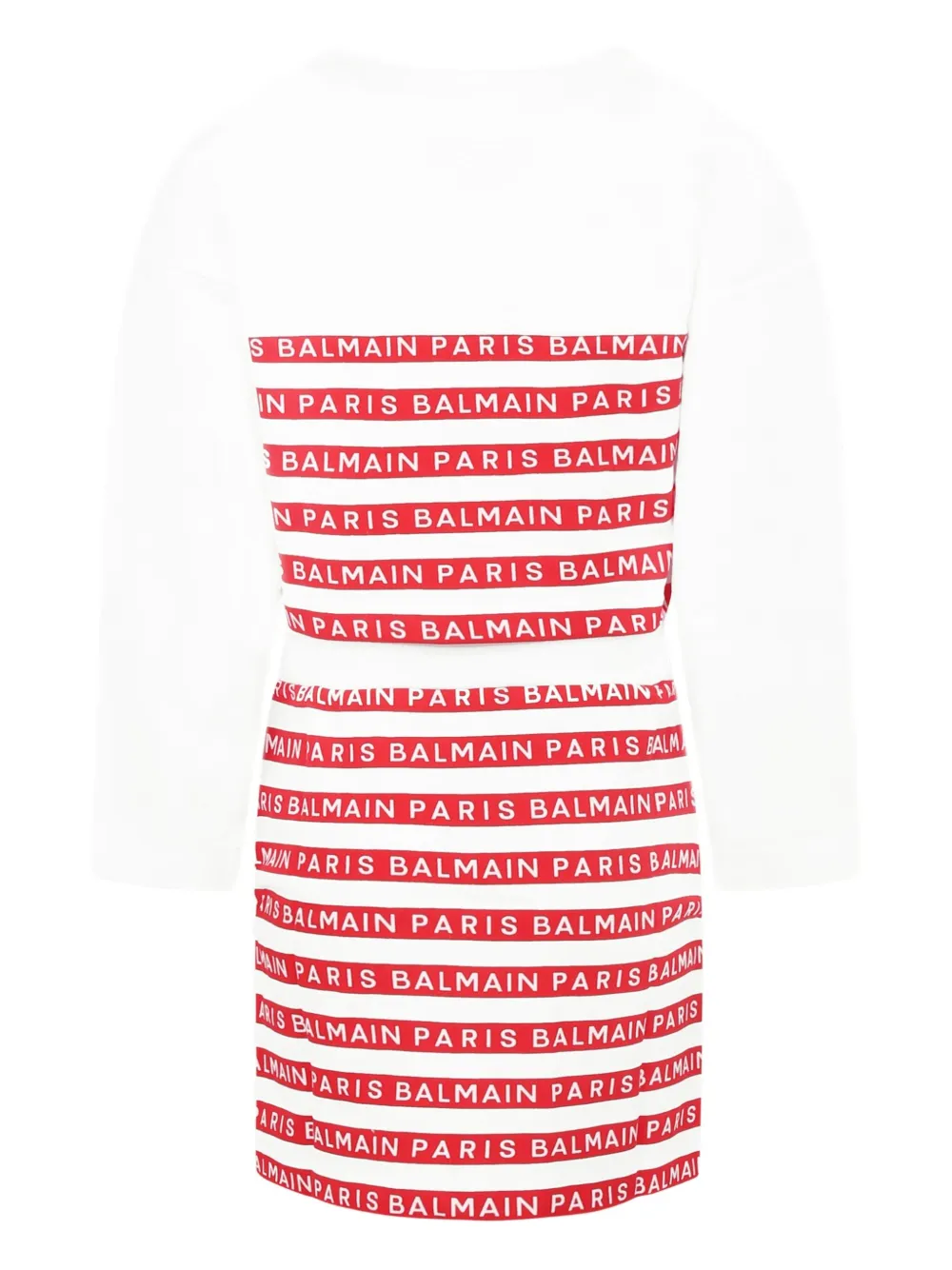 Balmain Kids Mini-rok met logoprint Wit