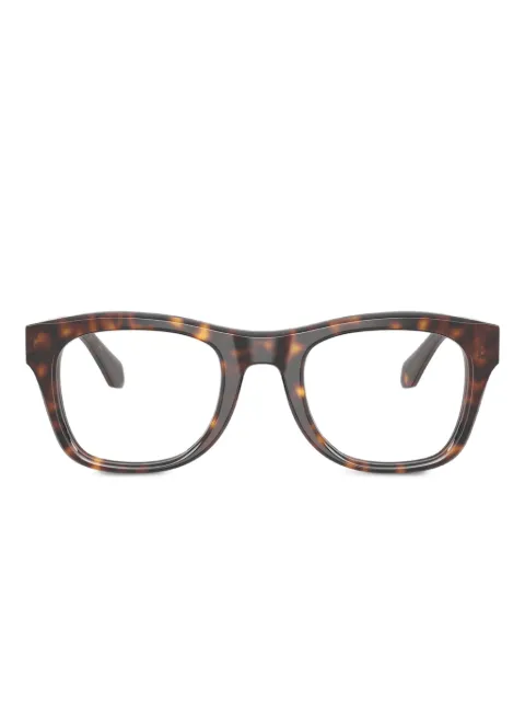 Giorgio Armani tortoiseshell rectangle glasses