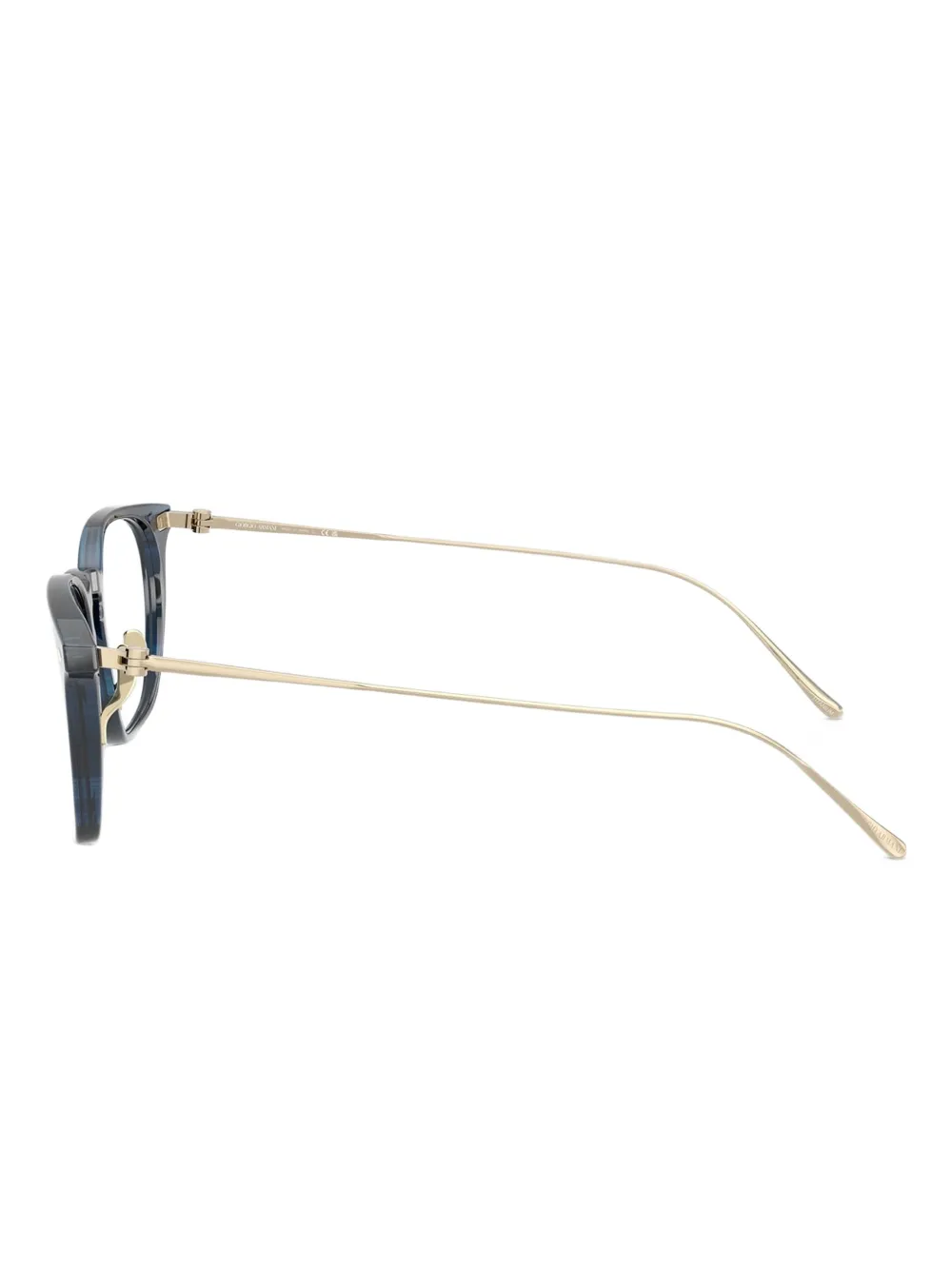  Giorgio Armani Square-frame Glasses - 6209 Striped Blue 