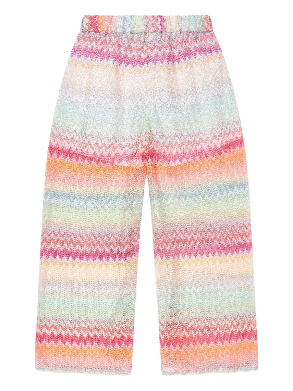 Missoni Kids Broek met zigzag-patroon Roze